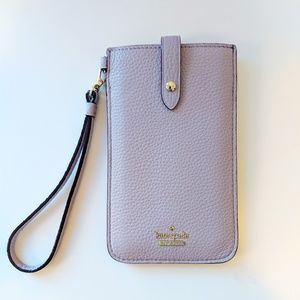 Kate Spade Phone Sleeve in Bone Grey